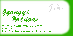 gyongyi moldvai business card